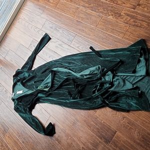 Serena Shimmer Velvet Wrap Dress - NWT